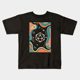 80s Funk Polyhedral D20 Dice Kids T-Shirt